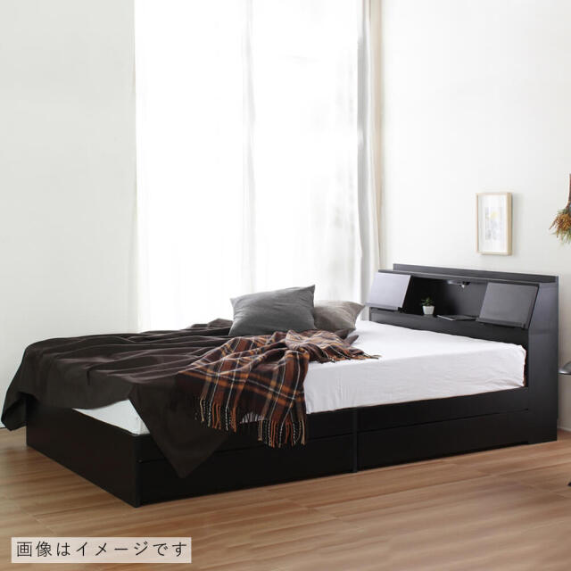 Flap（フラップ） USB付きベッドフレーム ダブル