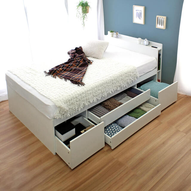 Cattleya（カトレヤ）　チェストベッドフレーム　シングル