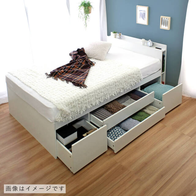 Cattleya（カトレヤ）　チェストベッドフレーム　ダブル