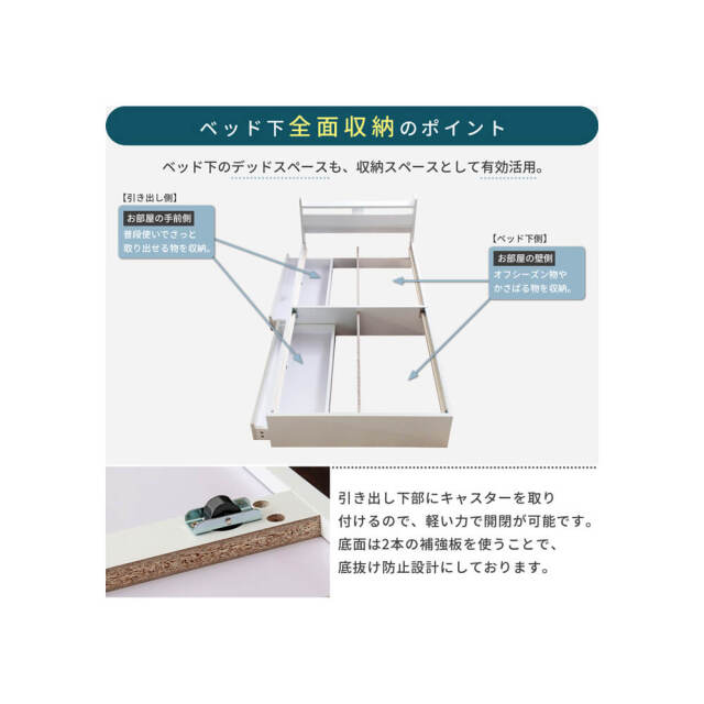 Stina（スティナ）ショートベッド　フレームのみ　シングル