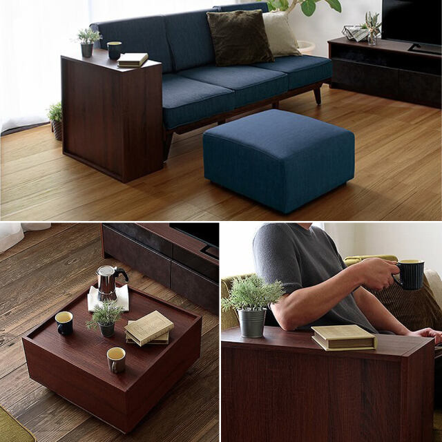 TURM（トゥルム）オットマン収納テーブル