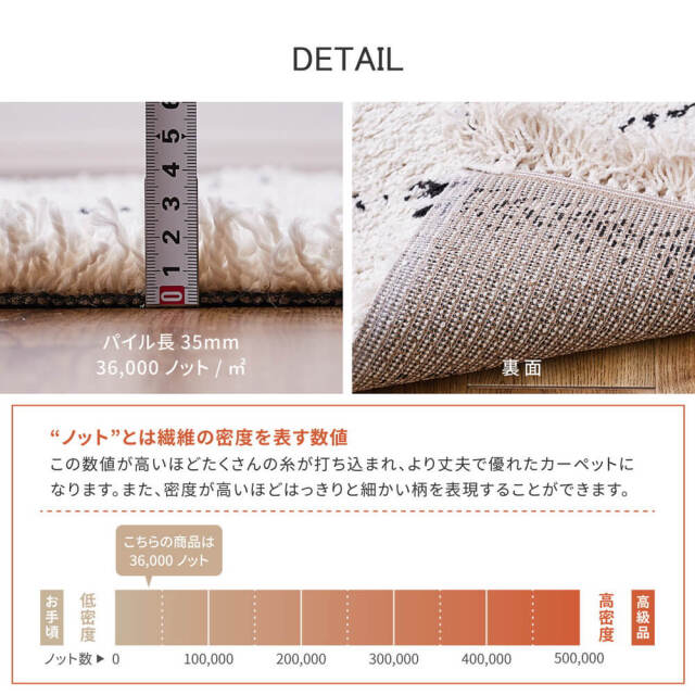 Wari（ワーリ） ウィルトン織ベニワレン風ラグマット 200cm×250cm