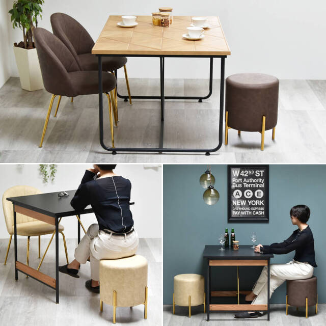 Merm（マーム） レザー調円柱スツール