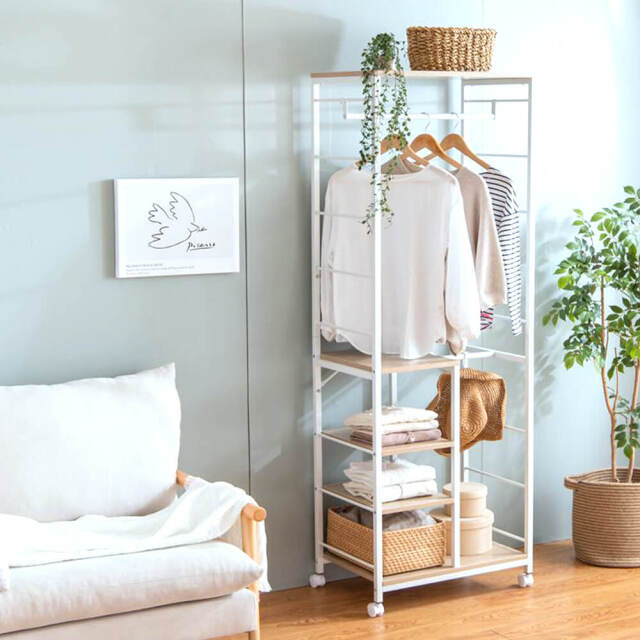 Galan（ガラン） 棚付きハンガーラック 幅60cm