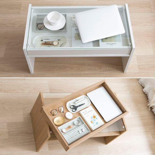 Gent（ジェント） ガラス天板センターテーブル