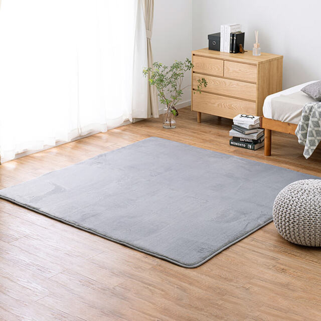 Mocci（モッチ）洗える低反発ラグ185cm x 185cm