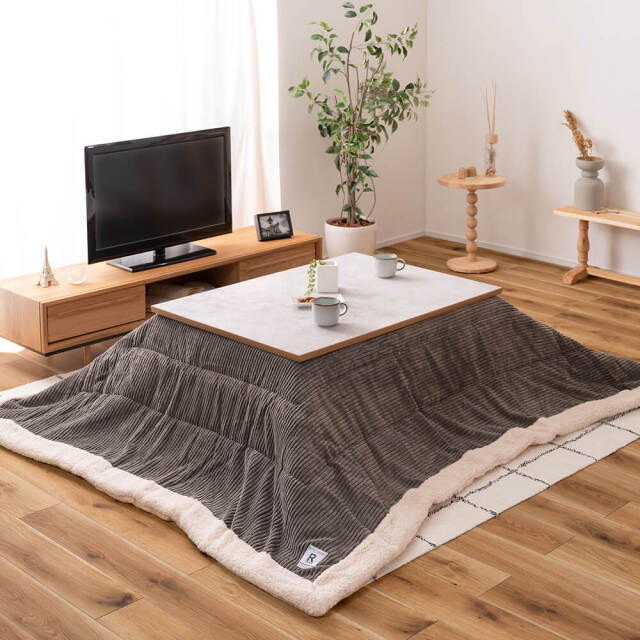 Tones（トーンズ） 大理石調こたつテーブル 長方形タイプ