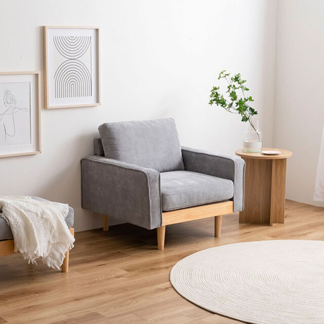 Meszria（メスリア） 1人掛けコーデュロイソファ