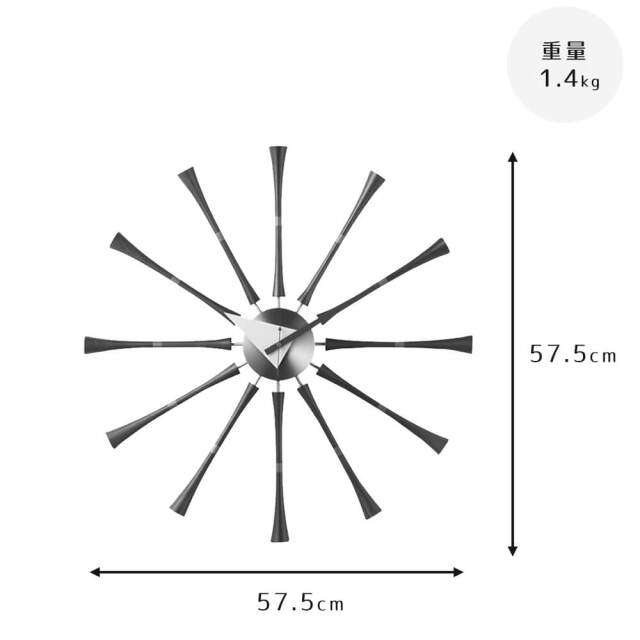 George Nelson（ジョージ・ネルソン） Spindle Clock