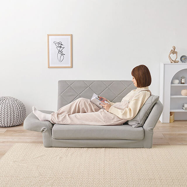 肘リクライニングソファベッド