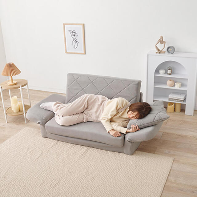 肘リクライニングソファベッド