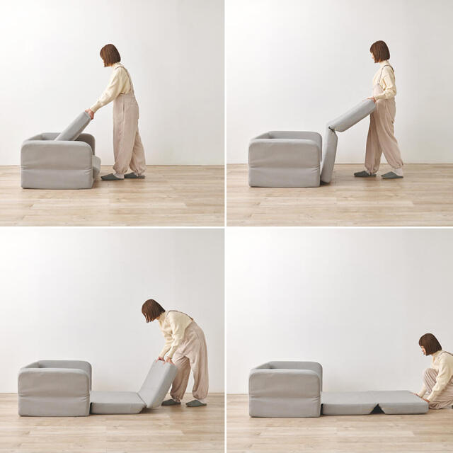 肘リクライニングソファベッド