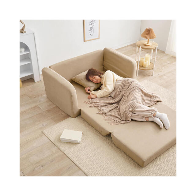 肘リクライニングソファベッド