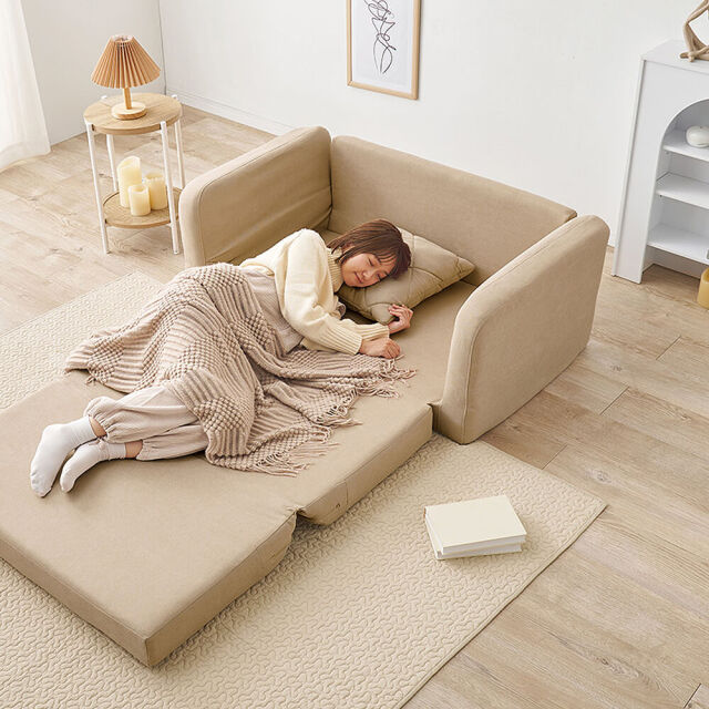 肘リクライニングソファベッド