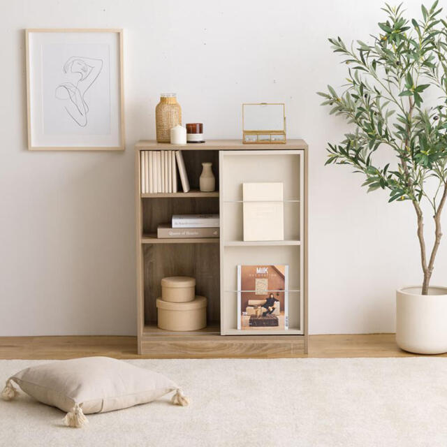 Susto（ススト） スライド収納付本棚ラック