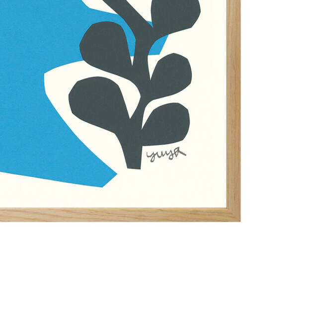 YUYA（ユウタ） BLUE BIRD アートポスター（フレーム付き）