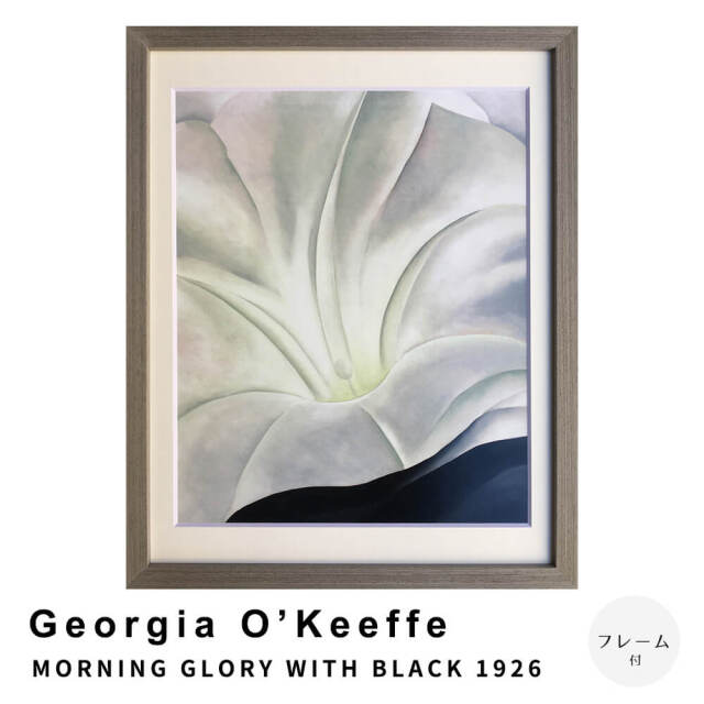 ジョージア・オキーフ「MORNING GLORY WITH BLACK」朝顔 Georgia O'Keeffe（ジョージア オキーフ） MORNING GLORY WITH
