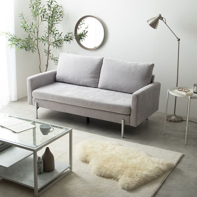 GMGN299○スペイン製 2.5人掛けソファ ラブソファ 長椅子 ファブリック Glen（グレン） ファブリック2.5人掛けソファ