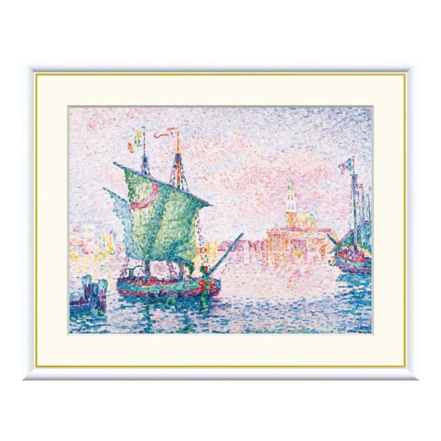 Paul Signac（ポール・シニャック） ピンク色の雲がかかるヴェネツィア