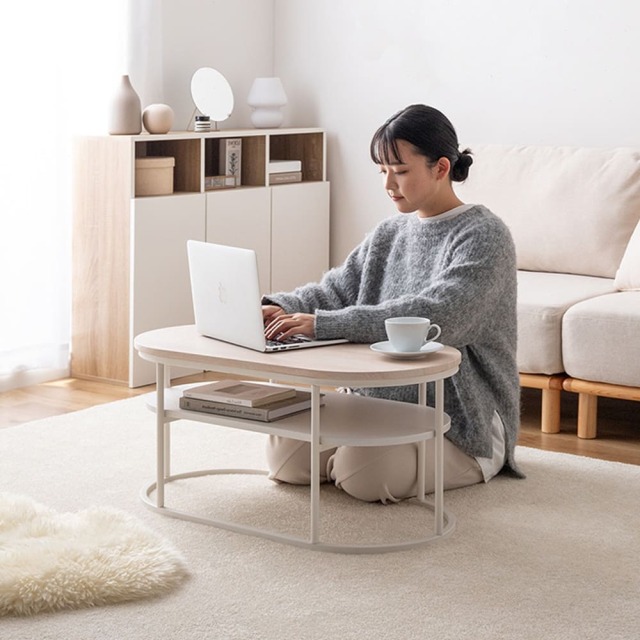 棚付きセンターテーブル