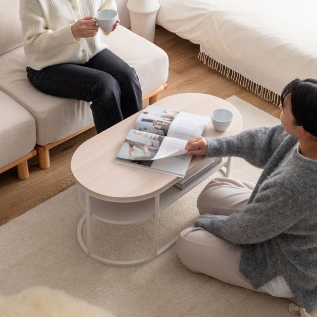 棚付きセンターテーブル