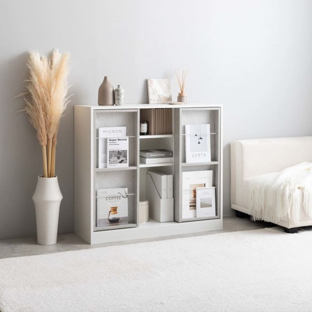 【幅96cm】収納棚 木製 シェルフ ラック スリム スライド収納【ホワイト】 幅96cm】収納棚 木製 シェルフ ラック スリム スライド収納【ホワイト】