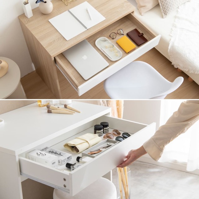 Moon（ムーン） コンセント・引き出し付きデスク