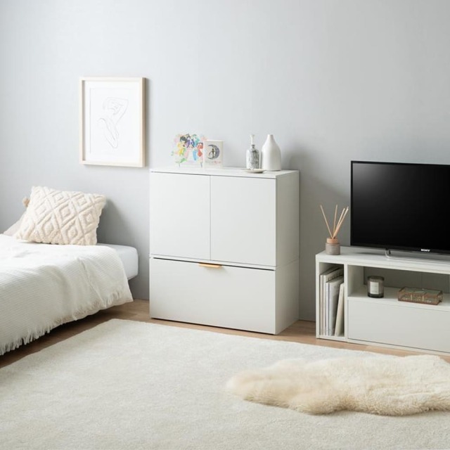 収納ワゴン付きキャビネット