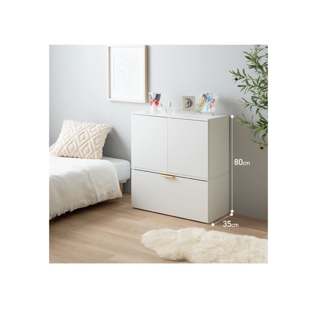 収納ワゴン付きキャビネット