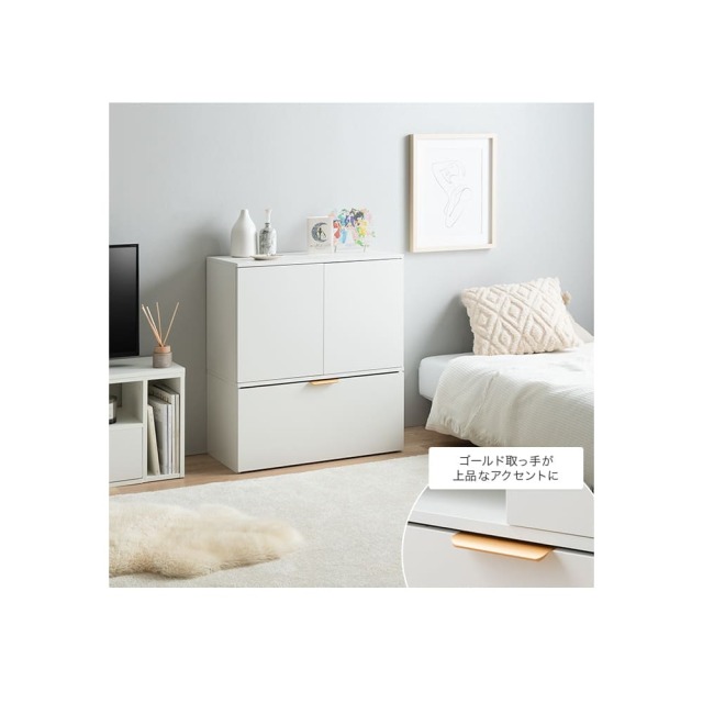 収納ワゴン付きキャビネット