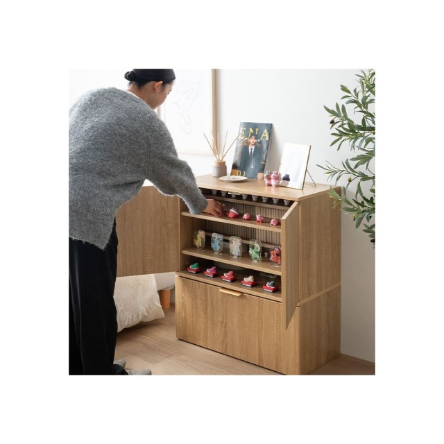 収納ワゴン付きキャビネット