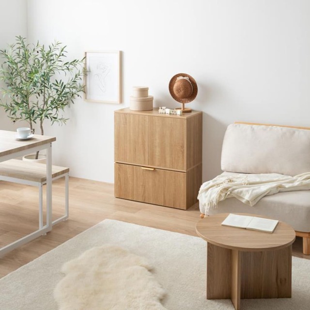 収納ワゴン付きキャビネット