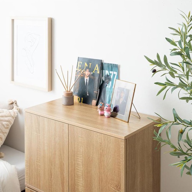 収納ワゴン付きキャビネット