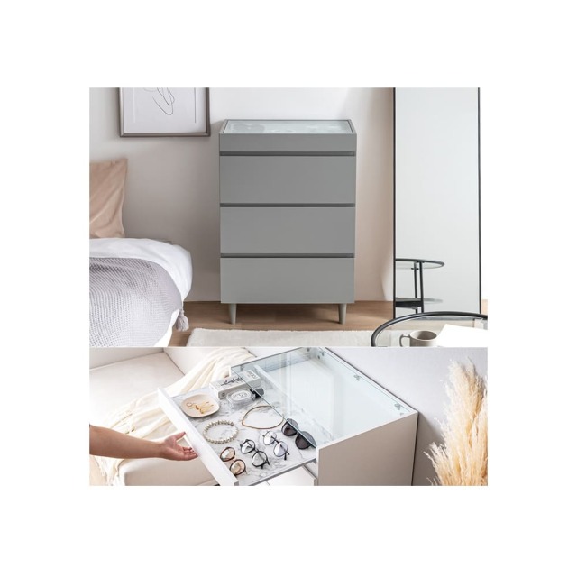 ショーケース付きチェスト