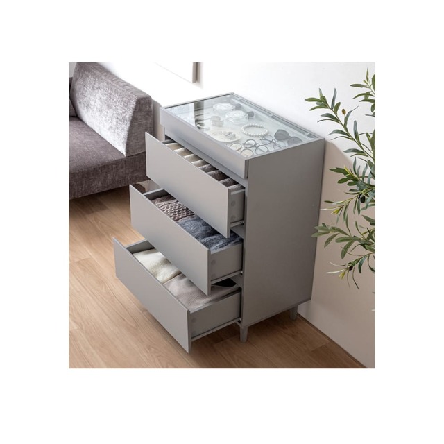 ショーケース付きチェスト