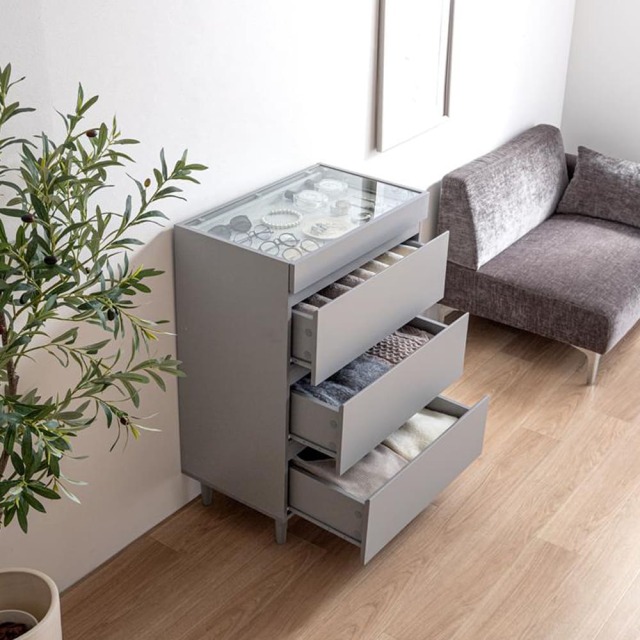 ショーケース付きチェスト