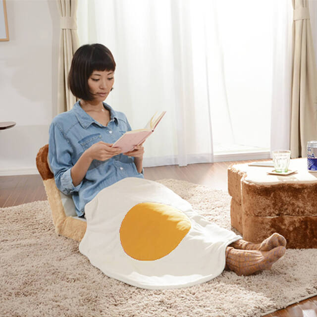 EGG様　黄色マイクロポッド　脚なし Egg Hug（エッグハグ） 目玉焼きブランケット
