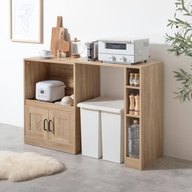 Printemps(プランタン) 伸縮スライド台付きキッチンカウンター