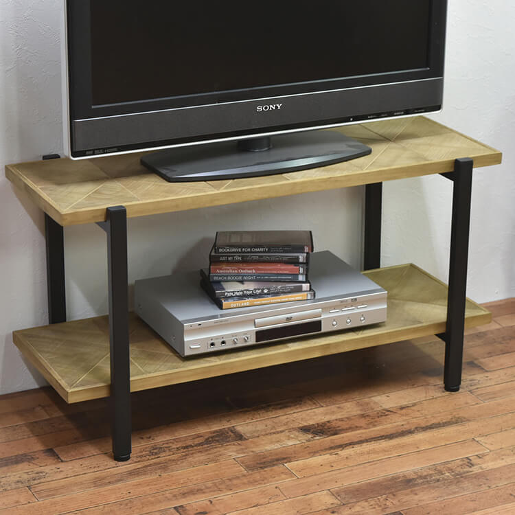 Leika（レイカ） 古材風2段ラック 幅90cmタイプ