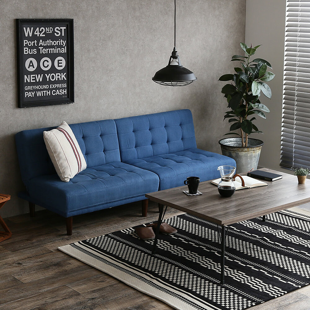 York（ヨーク） リクライニング式2人掛けソファーベッド