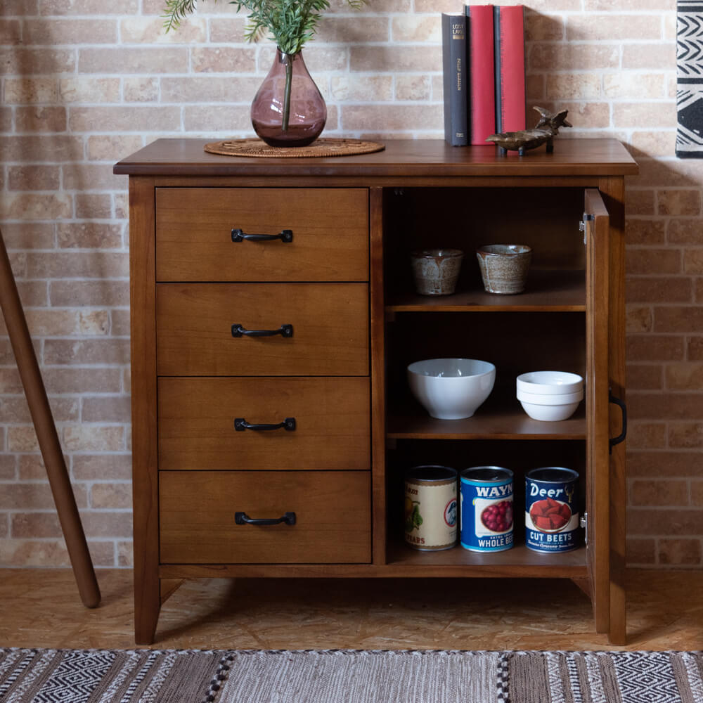 Daria（ダリア）　キャビネット/引出付きガラス扉型