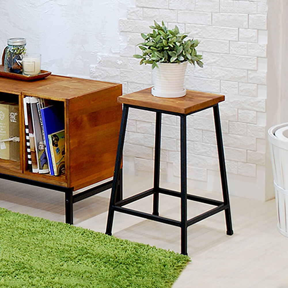 Ivaru（イヴァル）天然木製スツール　ロータイプ