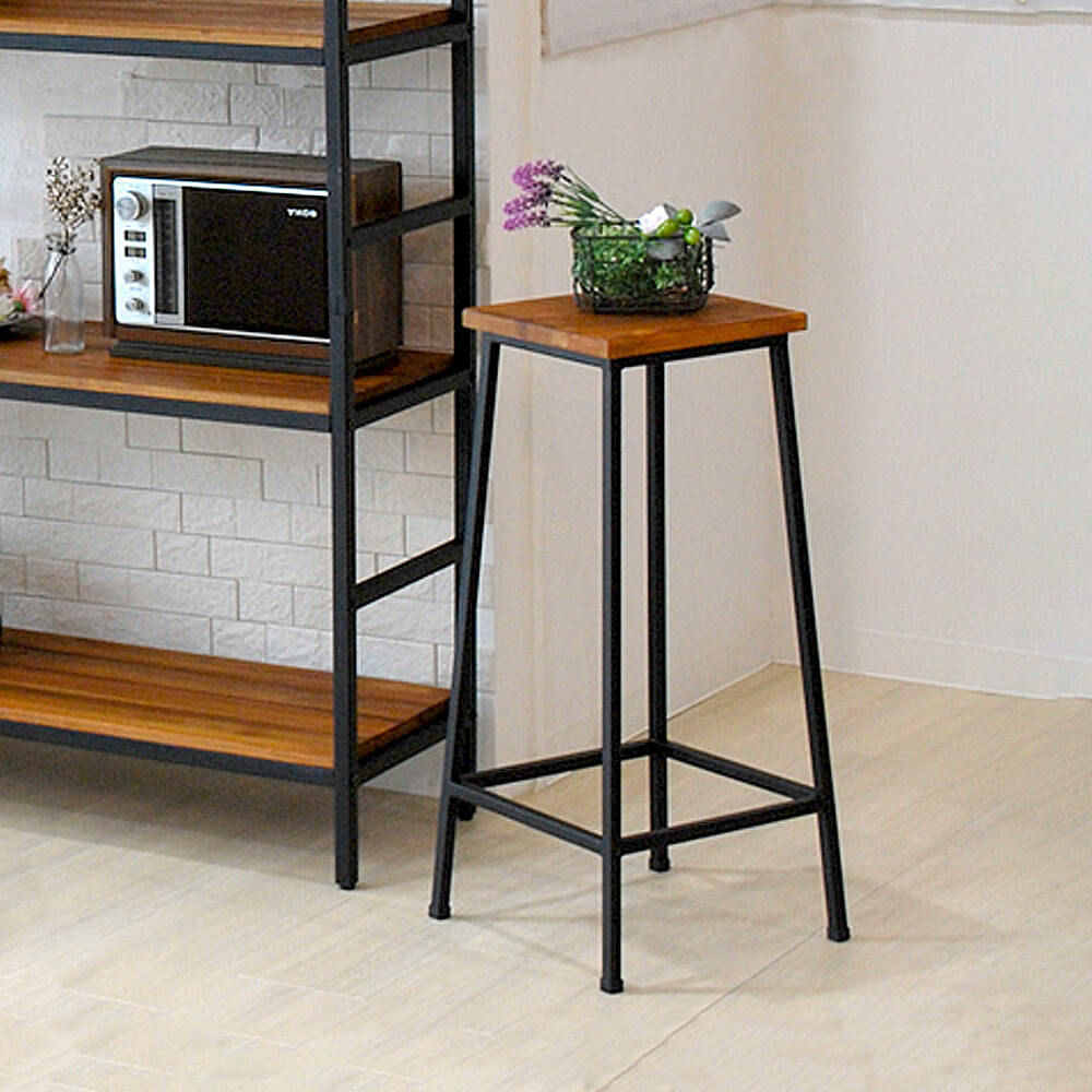 Ivaru（イヴァル）天然木製スツール　ハイタイプ 