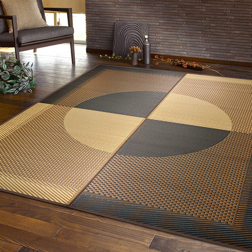 Gekko（ゲッコウ）国産い草ラグ(裏貼り)191×250cm