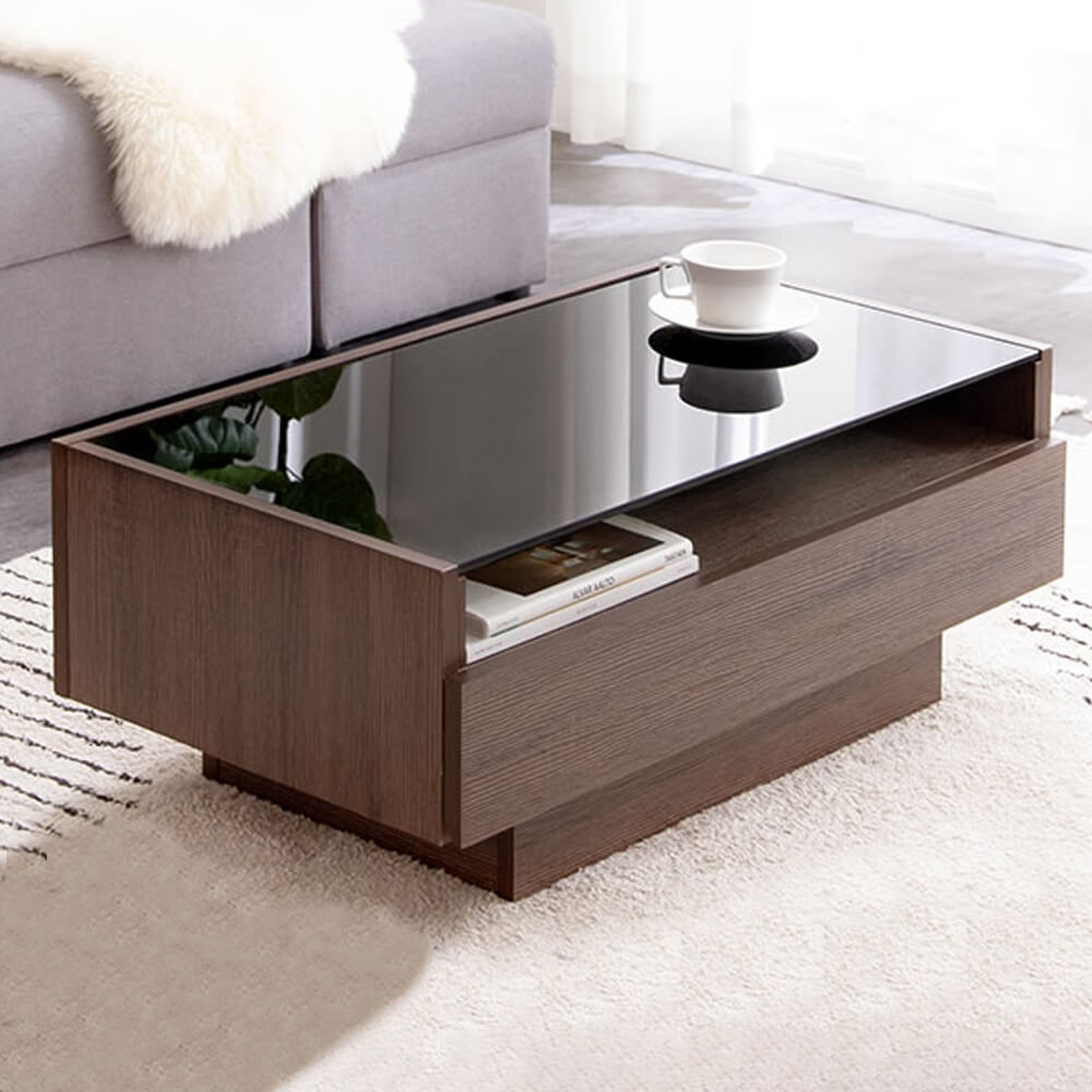 Ikuth（イクス） ガラス天板センターテーブル