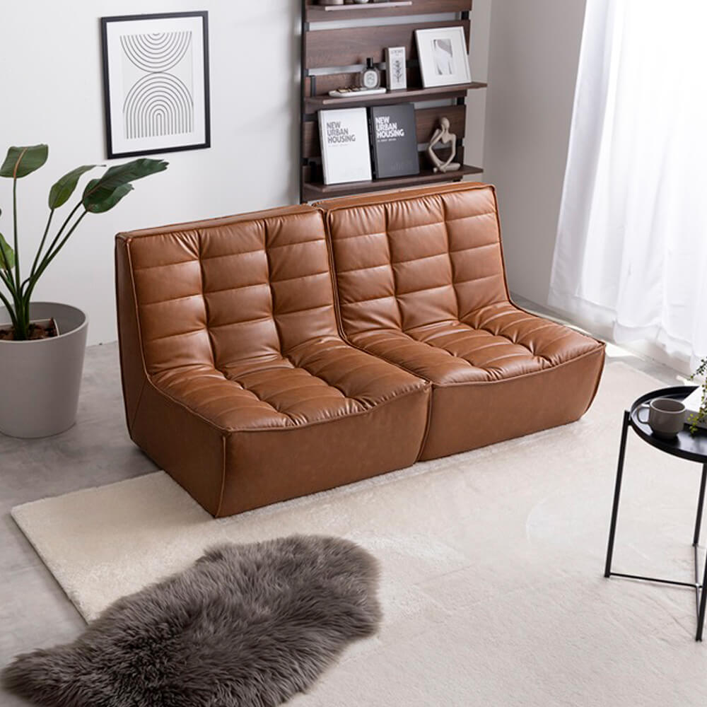 PVCレザーソファ(2点セット) Silencio (シレンシオ)