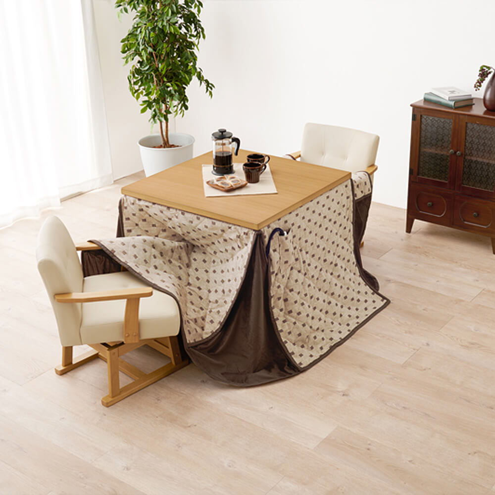 Insalata (インサラータ) ダイニングコタツ・ふとん・チェア４点セット (幅80cm)