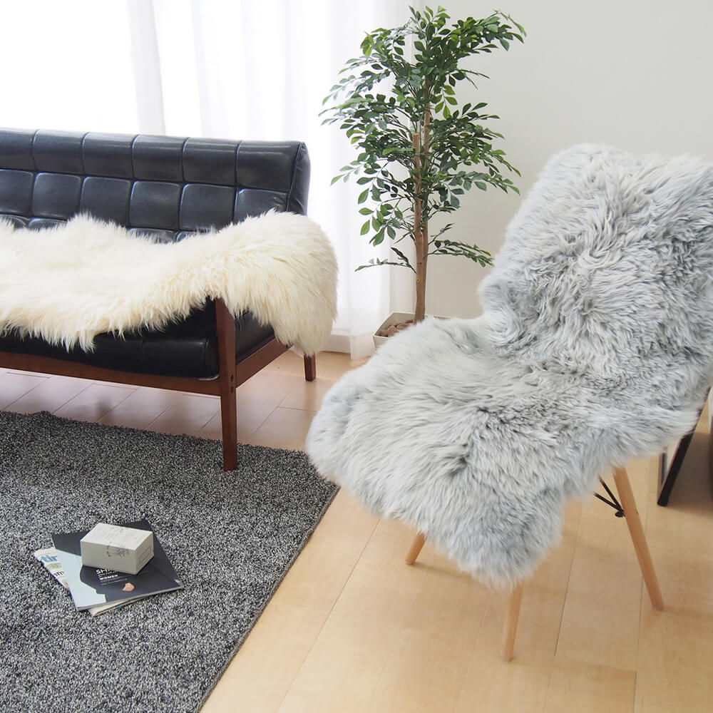 Schnee (シュネー）ムートンフリース 1.5匹物　約60×130cm