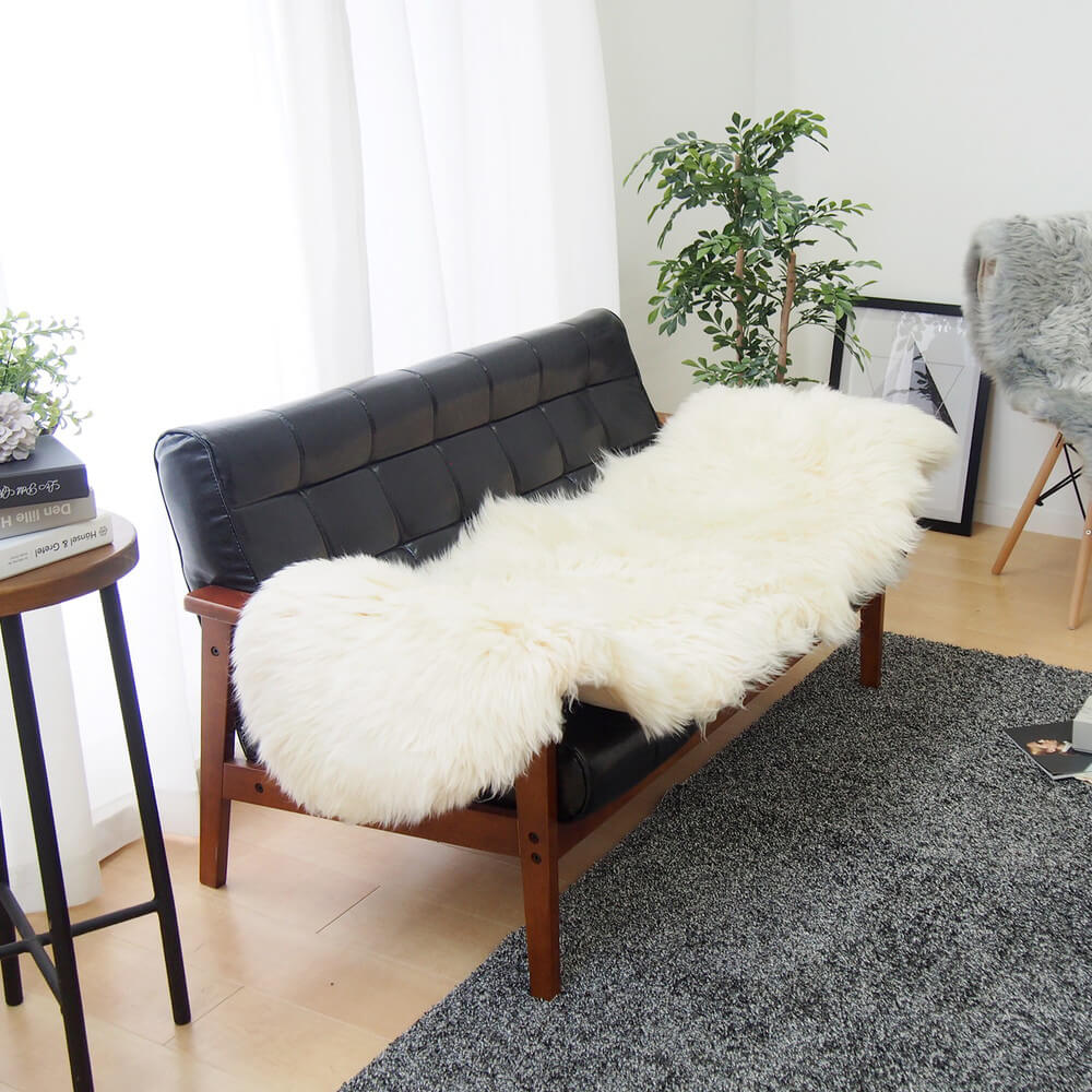 Schnee (シュネー）ムートンフリース 2匹物 60×180cm