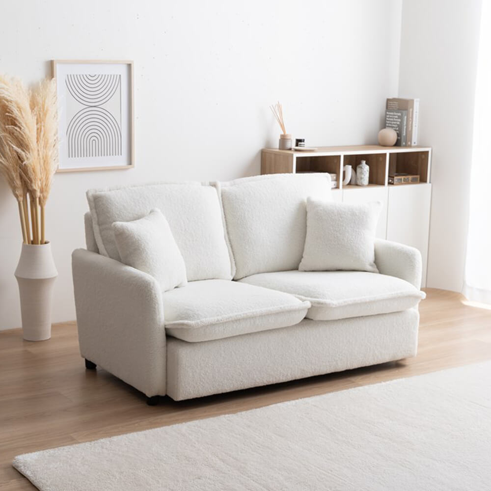 Lot（ロット） 2人掛けブークレ生地ソファ